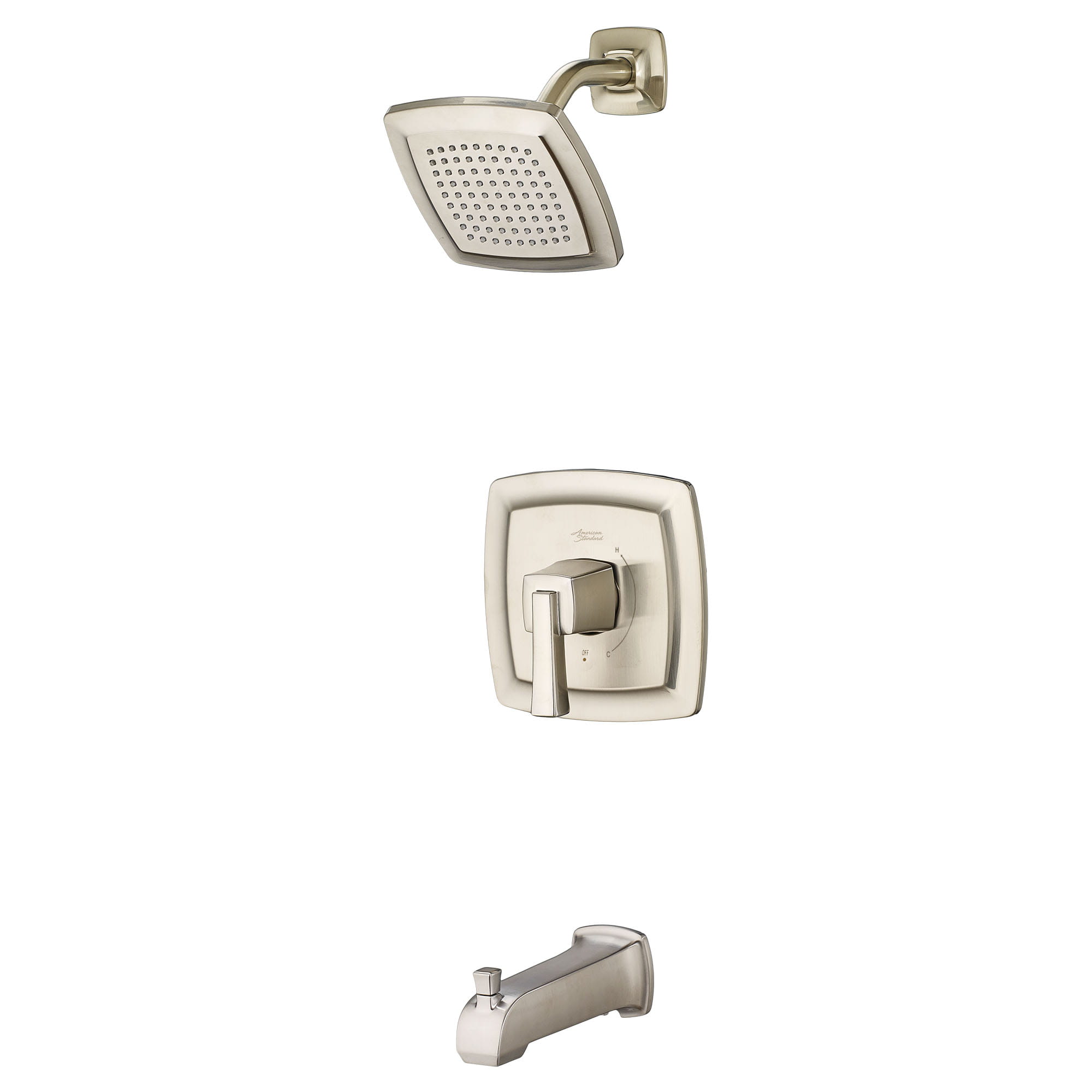 Townsend® 2.5 gpm/9.5L/min baignoire and Garniture de douche avec pomme de douche pluie,   cartouche à double équilibre de pression en céramique avec poignée à levier